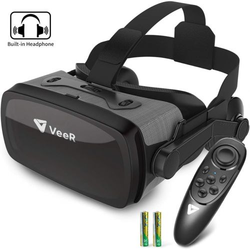  [아마존베스트]Veer VeeR Falcon VR Headset with Controller, Eye Protection Virtual Reality Goggles to Comfortable Watch 360 Movies for Android, Samsung Galaxy S9 & Note 9, Huawei and iPhone XR & Xs Ma