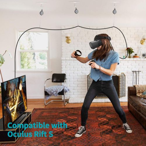  VeeR VR Cable Management - Virtual Reality Wire Ceiling Pulley System for Oculus Rift S/Lenovo/Playstation VR/HTC Vive/HTC Vive Pro/Samsung Odyssey VR Accessories