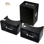 VeeR 3D Virtual Reality Headsets, VeeR Google Cardboard 2 Packs, with Head Strap, Forehead Pads, Nose Pads and VIP Membership Card, Perfect