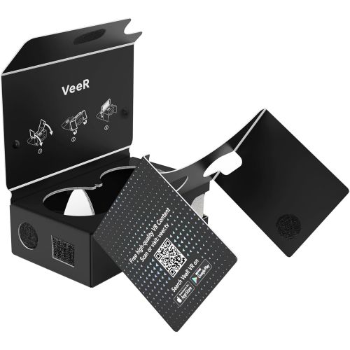 VeeR 3D Virtual Reality Headsets, VeeR Google Cardboard 2 Packs, with Head Strap, Forehead Pads, Nose Pads and VIP Membership Card, Perfect