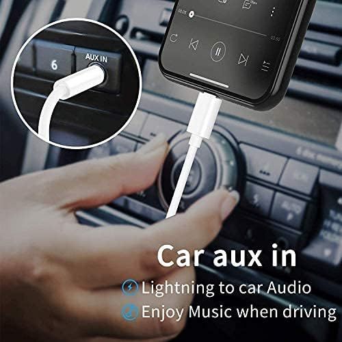  iPhone Aux Cord for Car, Apple MFi Certified Veetone Lightning to 3.5 mm Headphone Jack Adapter Male Aux Stereo Audio Cable Compatible with iPhone 13 13 Pro 12 11 SE 2020 XS XR X 8