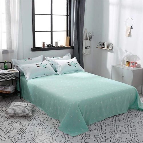  Vefadisa Green Cactus Comforter Cover Sets Twin-4pcs Quilt Cover Set- 1 Duvet Cover 2 Pillow Sham 1 Flat Sheet with Zipper Closure-Soft Breathable Cotton Printed Bedding Sheet Sets