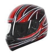 Vega Trak Junior Full Face Karting Helmet with Universe Graphic (Red, Large)