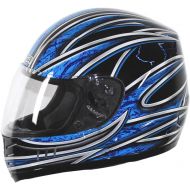 Vega Trak Full Face Karting Helmet with Universe Graphic (Blue, Small)