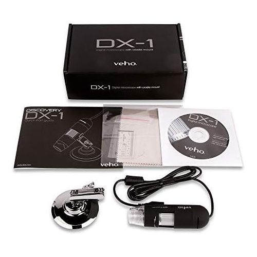  [아마존베스트]Veho Discovery DX-1 USB Digital 2MP Microscope x200 Magnification Photo Capture Video Recording (VMS-006-DX1)