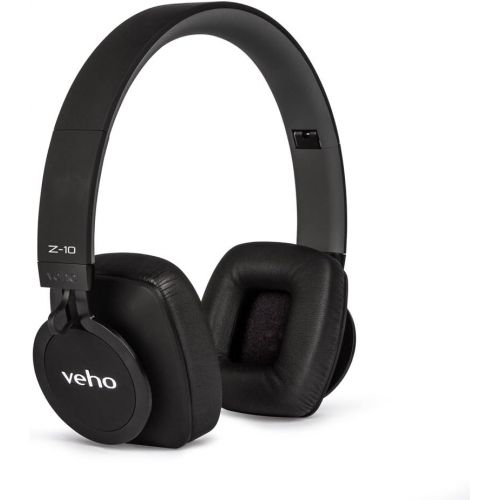  Veho VEP-010-Z10 Z-10 On-Ear Wired Premium Headphones, Flex Anti-Tangle Cable, Black