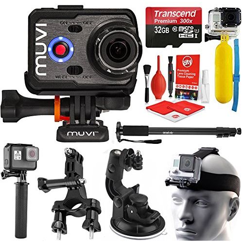  Veho VEHO MUVI K-Series K2 Pro 4K Wi-Fi Sports Action Camera with 32GB + Monopod + Stabilizing Hand Grip + LCD Screen + Case + Floating Grip + Head Strap + Bike Mount VCC-007-K2PRO