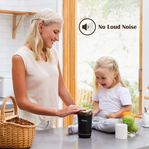  Veken Coffee Grinder Electric Spice & Nut Grinder with Stainless Steel Blade, Detachable Power Cord Coffee Bean Grinder for Coffee Grounds, Grains, 12 Cups (black)