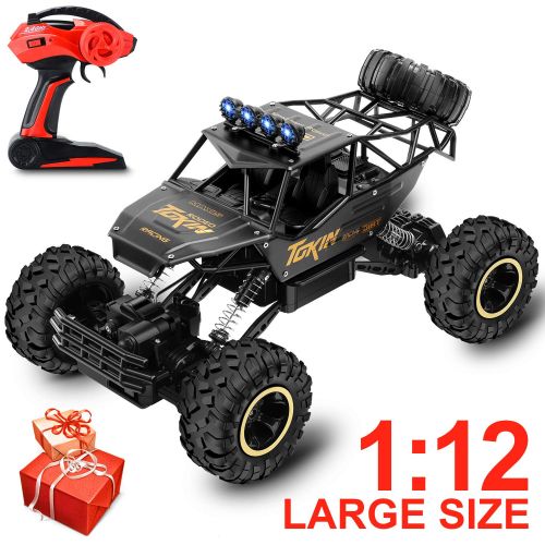  Veken Electric Remote Control Car 1: 12 Large Scale Rechargeable 2.4 Ghz Radio Remote Control Truck Monster High Speed 4 Wd Off Road Vehicle Rock Crawler for Kids Adults