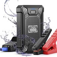 Vekkia Car Battery Jump Starter Portable - 600A Peak Waterproof 12V Portable Battery Booster Pack (up to 4.0L Gas Or 2.0L Diesel Engine) Safe Auto Power Bank with USB Port, Smart Clamps &