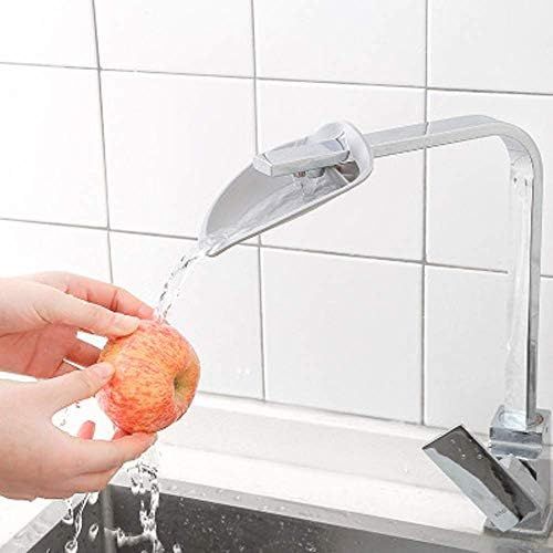  Vektenxi Premium Qualitat Neueste Spritzwassergeschuetzte Wasserhahn, Wasserhahn Extender Waschbecken Griffverlangerung Kleinkind Kind Bad Kinder Handwasche Fuer Kueche Bad