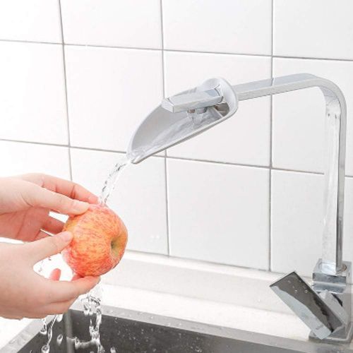  Vektenxi Premium Qualitat Neueste Spritzwassergeschuetzte Wasserhahn, Wasserhahn Extender Waschbecken Griffverlangerung Kleinkind Kind Bad Kinder Handwasche Fuer Kueche Bad