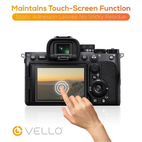  Vello LCD Screen Protector Ultra II for Sony a1, a7R IV, a7R III, a7R II, a7S III, a7S II, a7 III, a7 II, a7C, a9 II, a9, RX10 II, RX10 III, RX10 IV, RX100 II, RX100 IV, RX100 V, RX100 VI, RX100 VII, ZV-E10, ZV-1F, ZV-1 II, ZV-1, FX3, or FX30 Camera