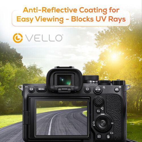  Vello LCD Screen Protector Ultra II for Sony a1, a7R IV, a7R III, a7R II, a7S III, a7S II, a7 III, a7 II, a7C, a9 II, a9, RX10 II, RX10 III, RX10 IV, RX100 II, RX100 IV, RX100 V, RX100 VI, RX100 VII, ZV-E10, ZV-1F, ZV-1 II, ZV-1, FX3, or FX30 Camera