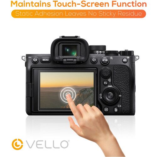  Vello LCD Screen Protector Ultra II for Sony Alpha a7 IV, a7CR, a7C II, a6700, ZV-E1, FUJIFILM X70, X-T3, Panasonic Lumix S5 IIX, Lumix S5 II, or Lumix S5 Camera