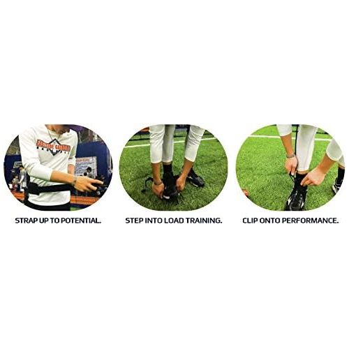  VeloPRO Baseball and Softball Movement Enhancement Training System Including Belt/Harness, Foot/Ankle Strap, 2 Bungee Cords. Enhance Hitting, Pitching, Throwing