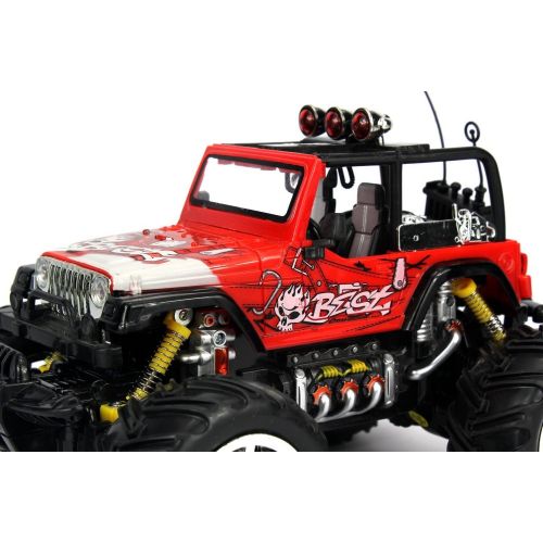  Velocity Toys Graffiti Jeep Wrangler Remote Control RC Truck Big 1:16 Size Off-Road Monster RTR by Velocity Toys