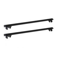 Velocity Concepts 50 Black Oval Adjustable Roof Rail Rack Cross Bars Cargo Luggage Carrier Kit C1