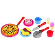 Velocity Toys JJ Kitchen Picnic Pretend Cutting Toy Food Play Set w/ Dummy Knife, Accessories