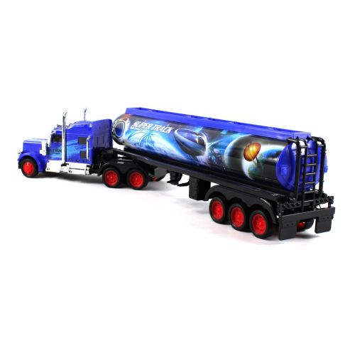  Velocity Toys Heavy Duty Diesel 12 Wheel Semi Electric RC Truck Full Cargo Trailer 1:36 Scale RTR Ready To Run, Rechargeable