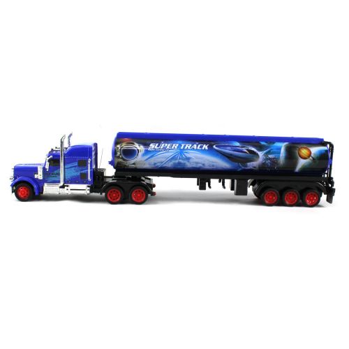  Velocity Toys Heavy Duty Diesel 12 Wheel Semi Electric RC Truck Full Cargo Trailer 1:36 Scale RTR Ready To Run, Rechargeable