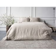 VelvetValley Natural linen comforter cover-Softened unbleached linen doona cover -Fulldouble queenking size duvet-softened linen duvet cover
