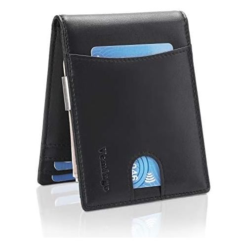  [아마존 핫딜]  [아마존핫딜]Vemingo Herren Geldbeutel Geldboerse mit Geldklammer & Muenzfach | RFID Blocker Kreditkartenetui Karten Portemonnaie | Duenne Brieftasche Portmonee fuer Manner XB-036 Schwarz