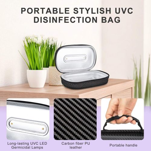  Vemingo UV Light Phone Clean Sanitizer Box, Portable UVC Small Size Sterilizer Box UV Cleaner Disinfection Box for Mobile Phone, Watch, Glasses, Mercury and Chemical Free