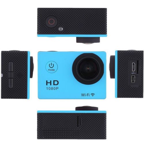  Vemont WIFI Full HD Action Kamera 2,0 Zoll Bildschirm, 12MP 1080P 30m/98 Fuss Wasserdichte Sports Kamera 170°Weitwinkel mit Zubehoer Kits