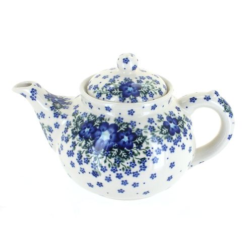  Vena Blue Rose Polish Pottery Melanie Teapot