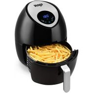 Venga! VG AFT 3006 Hot Air Fryer, 4.5 Litres, with Digital Timer and Adjustable Temperature (80 200°C), 8 Preset Menus, 1 500 W, Black