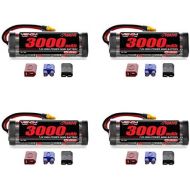 Venom RC Venom 7.2V 3000mAh 6-Cell NiMH Battery with Universal Plug (EC3DeansTraxxasTamiya) x4 Packs