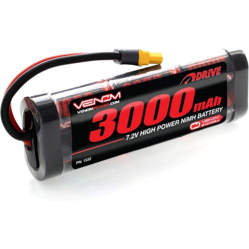  Venom RC Venom 7.2V 3000mAh 6-Cell NiMH Battery with Universal Plug (EC3DeansTraxxasTamiya) x4 Packs