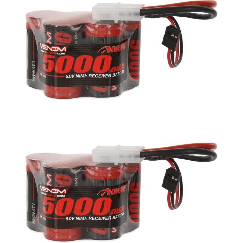  Venom RC Venom 6v 5000mAh 5-Cell Hump Receiver NiMH Battery for HPI Baja x2 Packs