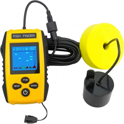  [아마존베스트]Venterior Handheld Fish Finder, Portable Fishfinder Fish Depth Finder with Sonar Sensor Transducer and LCD Display