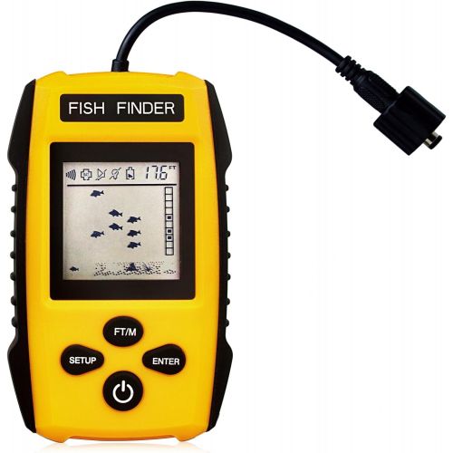  [아마존베스트]Venterior Handheld Fish Finder, Portable Fishfinder Fish Depth Finder with Sonar Sensor Transducer and LCD Display