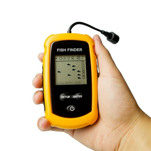  Venterior VT-FF001 Portable Fish Finder, Handheld Fishfinder Fish Depth Finder with Sonar Sensor Transducer and LCD Display