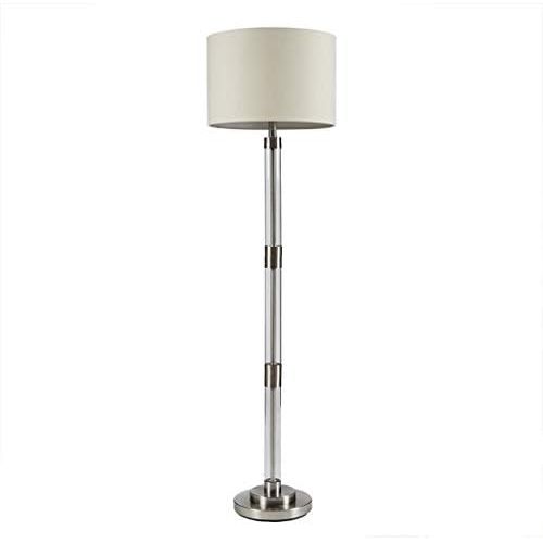  Ventura Modern Floor Lamp Decorative Glass Standing Lamp Silver