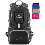 Venture Pal Ultralight Lightweight Packable Foldable Travel Camping Hiking Outdoor Sports Backpack Daypack-Black