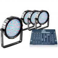 Venue},description:This affordable stage lighting package comes with four Venue Thinpar64 LED PAR can lights and the Chauvet Obey 3 lighting controller, bundled together in one pur