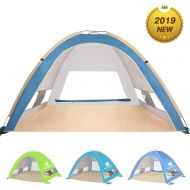 Venustas Large Pop Up Beach Tent Automatic Sun Shelter Cabana Easy Set Up Light Weight Camping Fishing Tents 4 Person Anti-UV Portable Sunshade for Family Adults