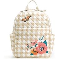 Vera Bradley Women's Cotton Small Backpack, Peach Blossom Picnic - Recycled Cotton, One Size