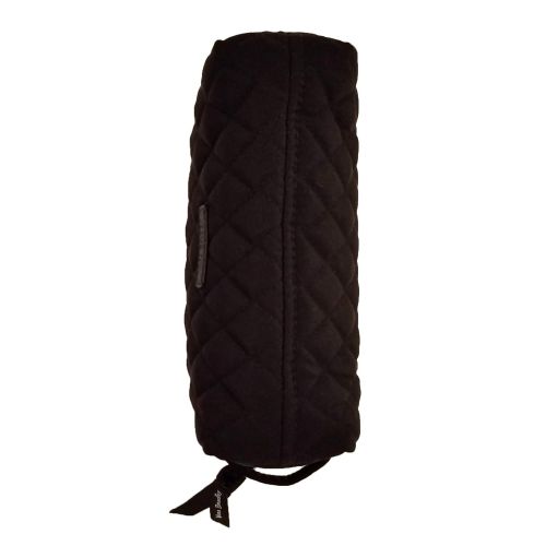  Vera Bradley Cosmetic Bag in Microfiber, Medium, Classic Black
