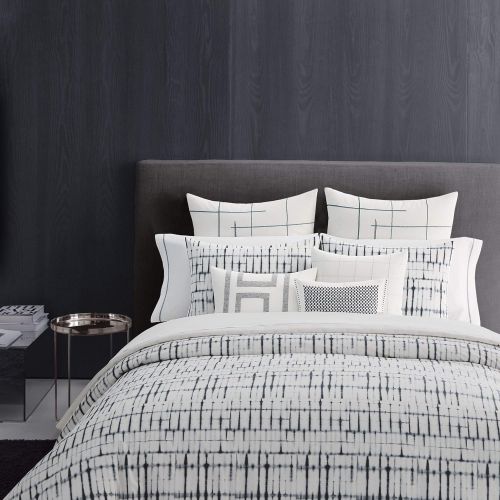  Vera Wang Shibori Grid Comforter Set, King, White