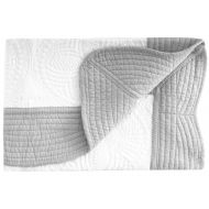Verabella Baby Blanket Toddler Soft Blanket Reversible Quit Blanket,White/Grey