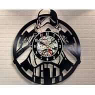 Veranikaz5go Stormtrooper Birthday Gift Vinyl Record Wall Clock Modern Star Wars Film Gift For Fan Skywalker Wall Clock Large Star Wars Leia Organa Art