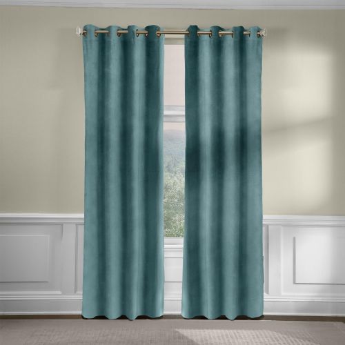  Veratex Contemporary Style 100% Cotton Velveteen Construction Made In The USA Living Room Grommet Window Panel Curtain, Berry, 95