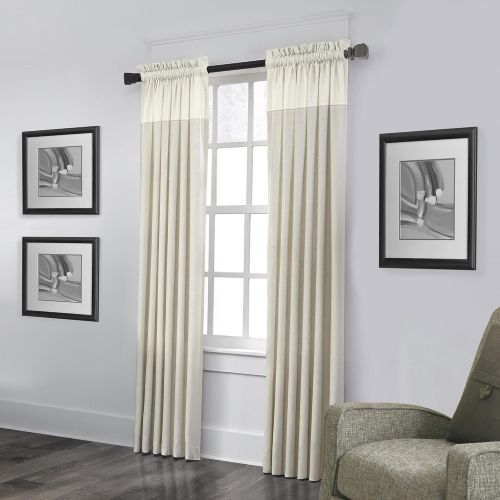  Veratex The Monterey Window Collection Made in the U.S.A. 100% Linen Living Room Rod Pocket Window Panel Curtain, Gray, 63