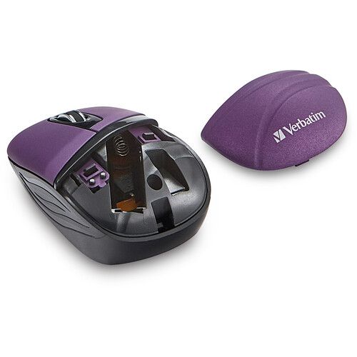  Verbatim Commuter Series Wireless Mini Travel Mouse (Purple)