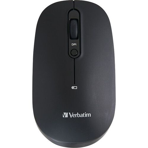  Verbatim Multi-Device Wireless Rechargeable Optical Mouse (Black)